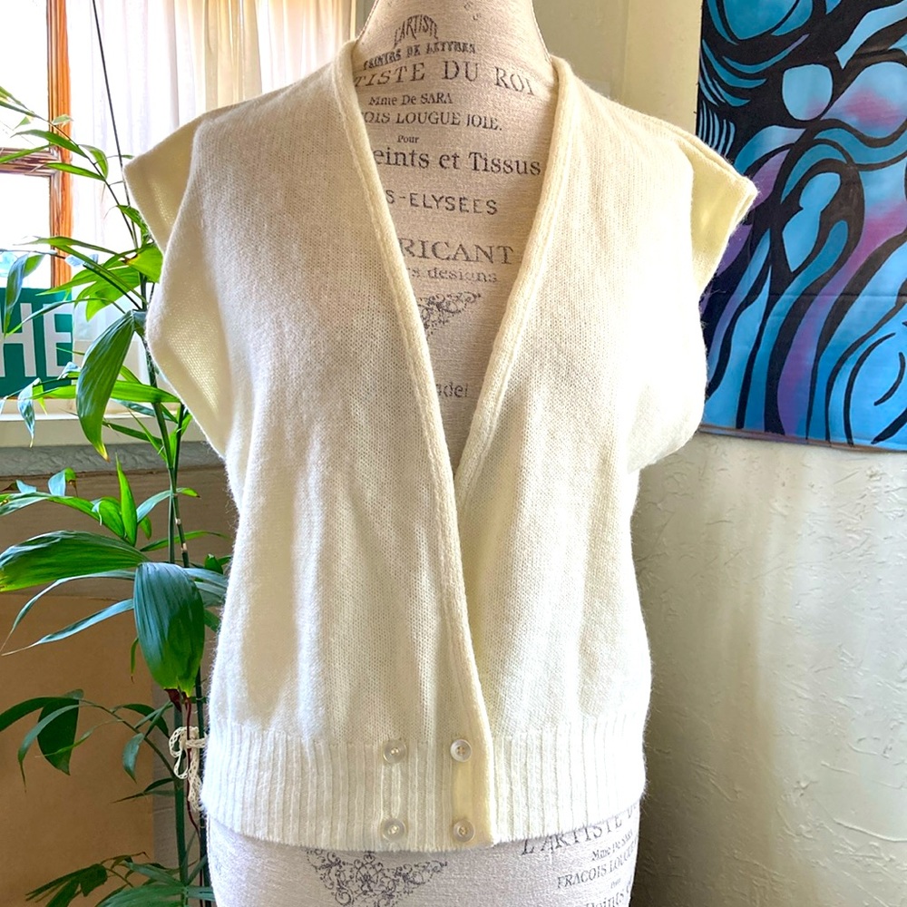 Vintage Funky Top Knitted Vest ~ Size Large